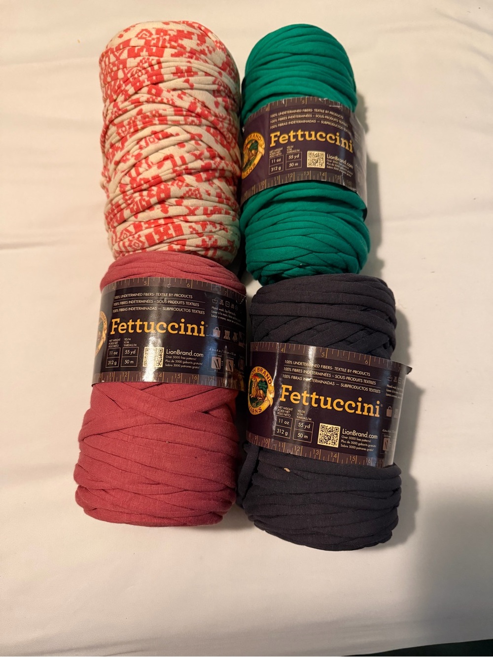 4 Skeins of Lion Brand Fettuccini Yarn